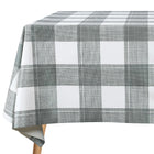 FAVE Rectangle Waterproof PU Table Cloth Plaid Table Cloth Wipeable Soft Table Cover for DinnerKitchen Outdoor (52" x 70" Black and White)