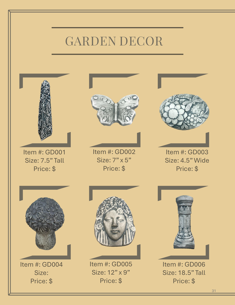 Concrete Garden Décor.