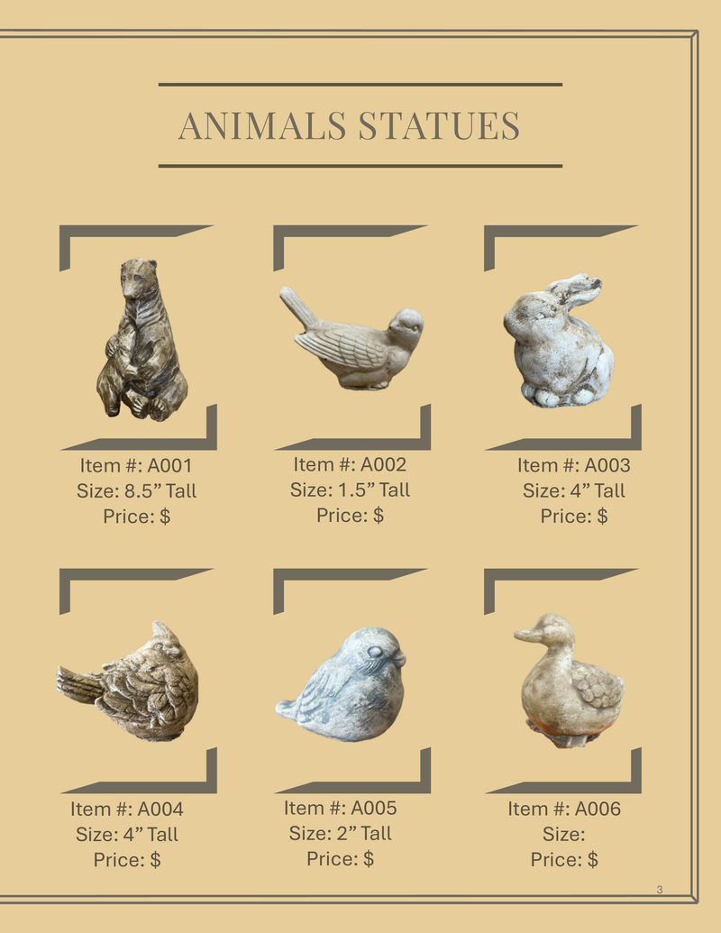 Animal Statues.