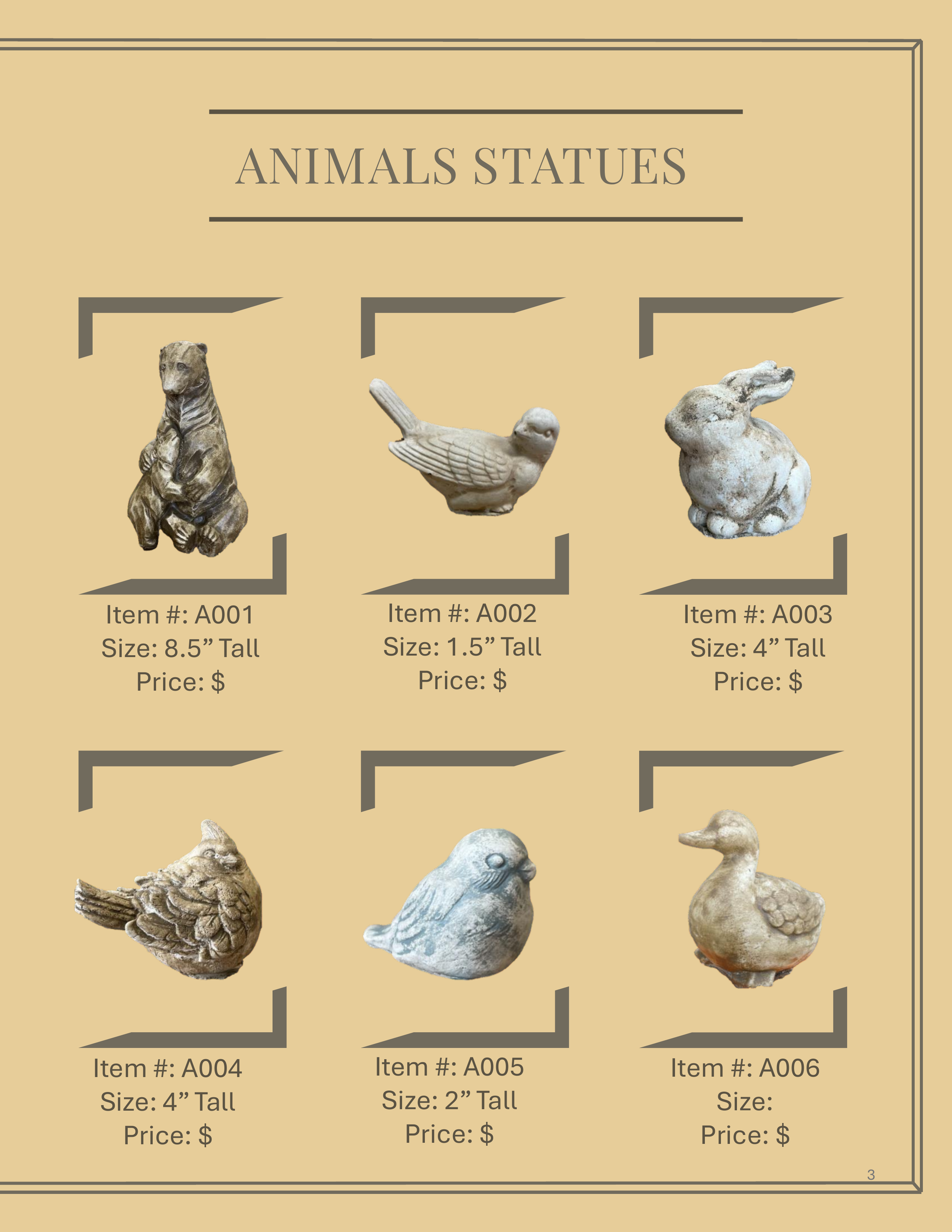 Animal Statues.