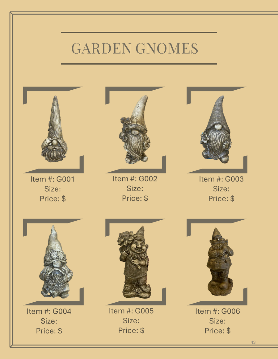 Concrete Garden Gnomes.