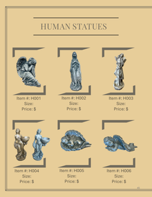 Concrete Human Statues.