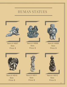 Concrete Human Statues.