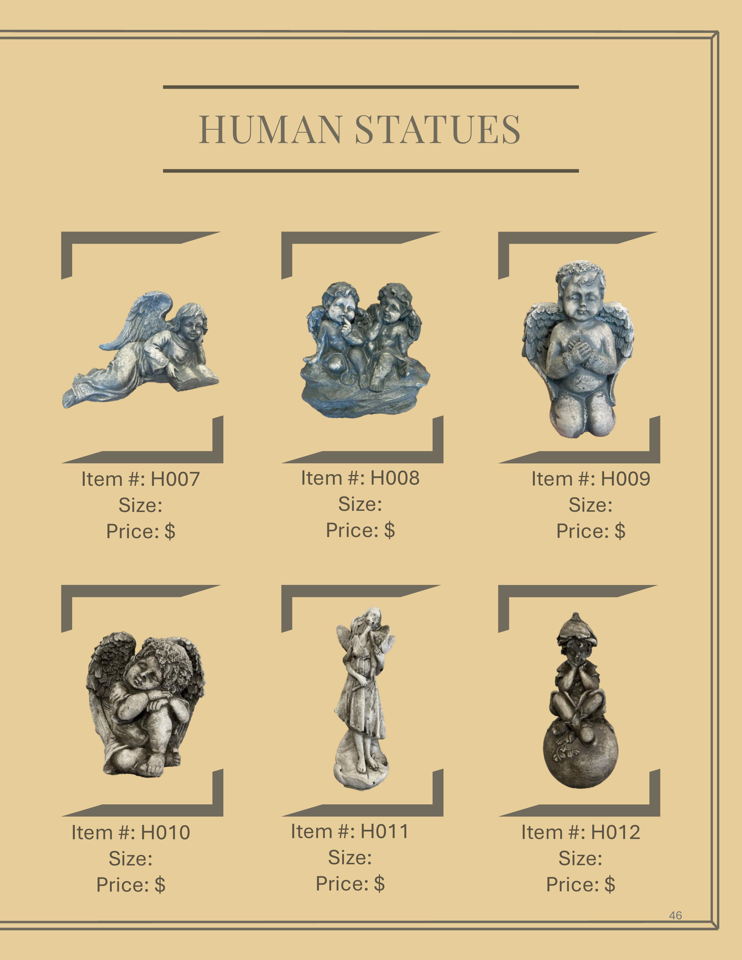Concrete Human Statues.