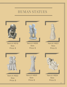 Concrete Human Statues.