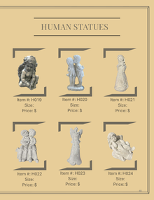 Concrete Human Statues.