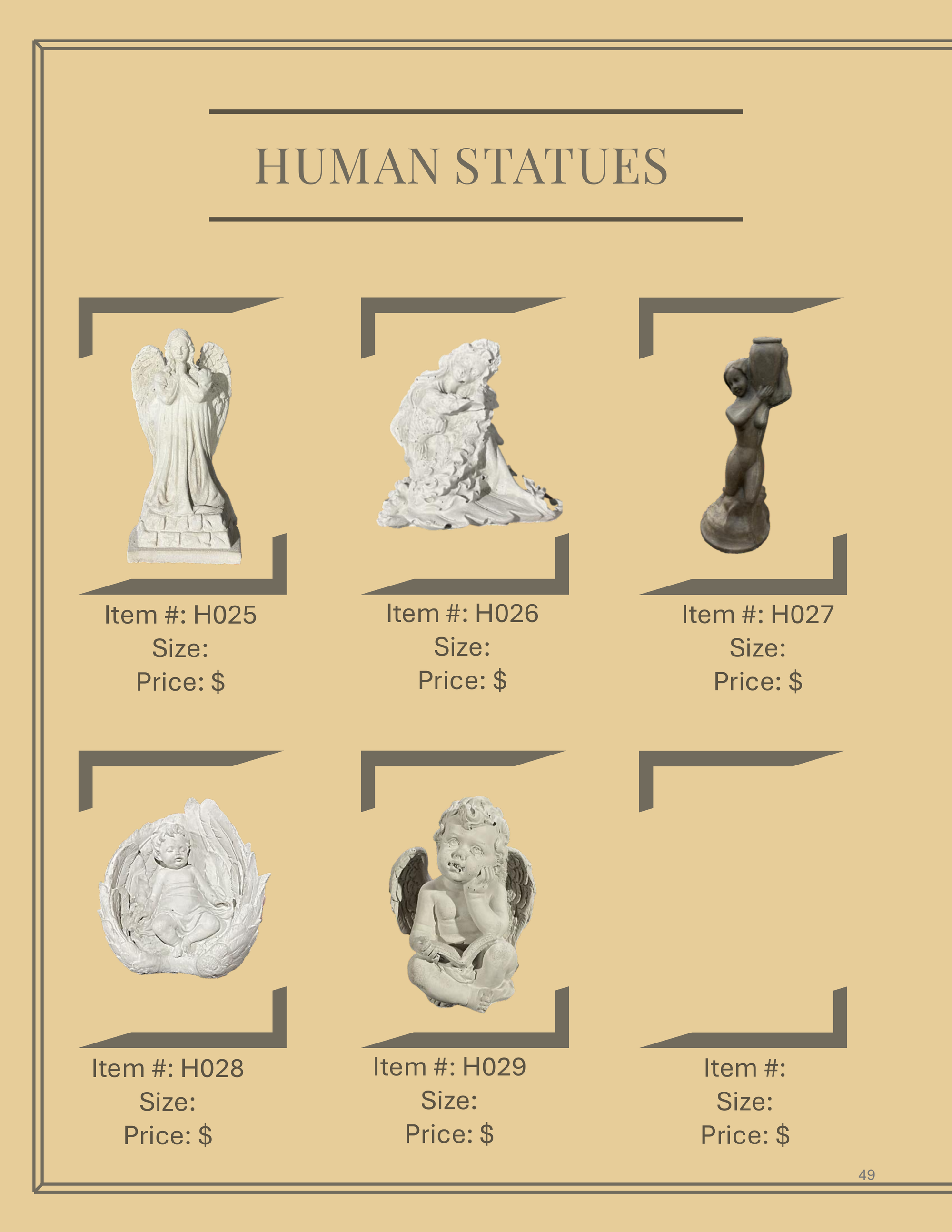 Concrete Human Statues.