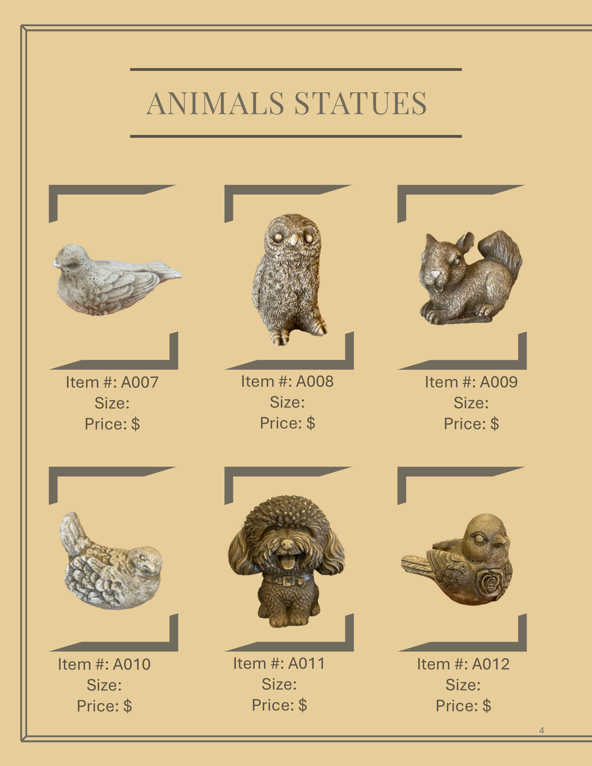 Animal Statues.
