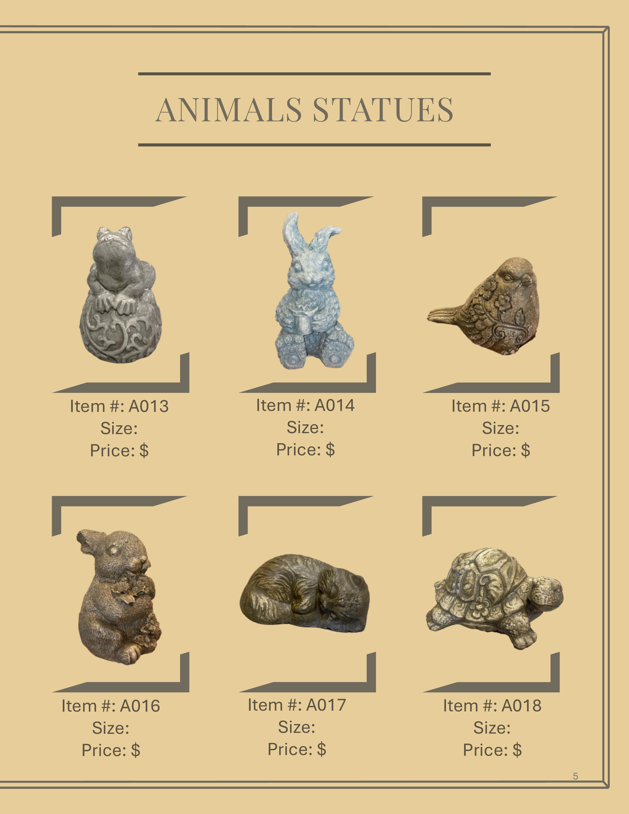 Animal Statues.