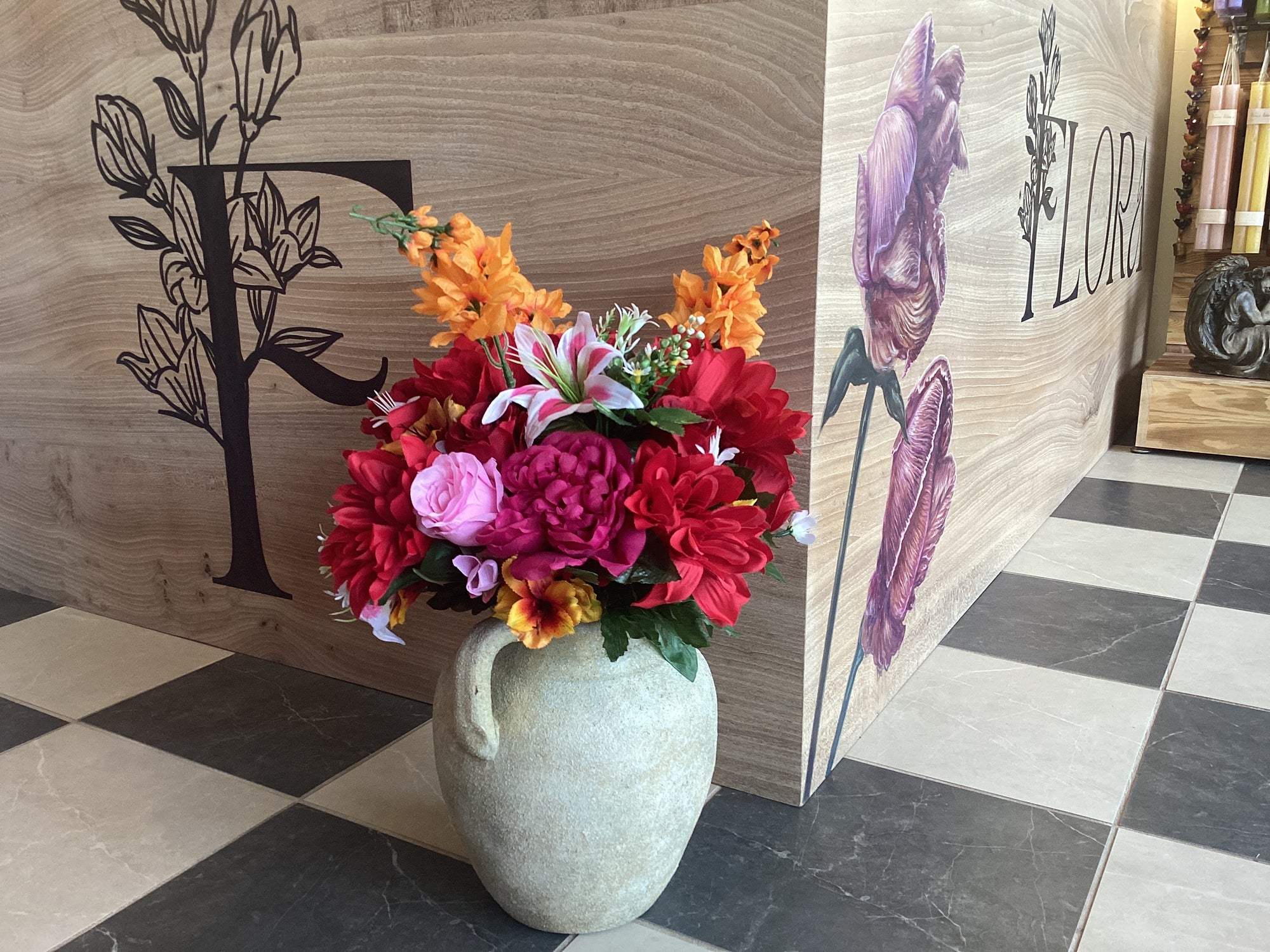Silk Arrangement in Vase