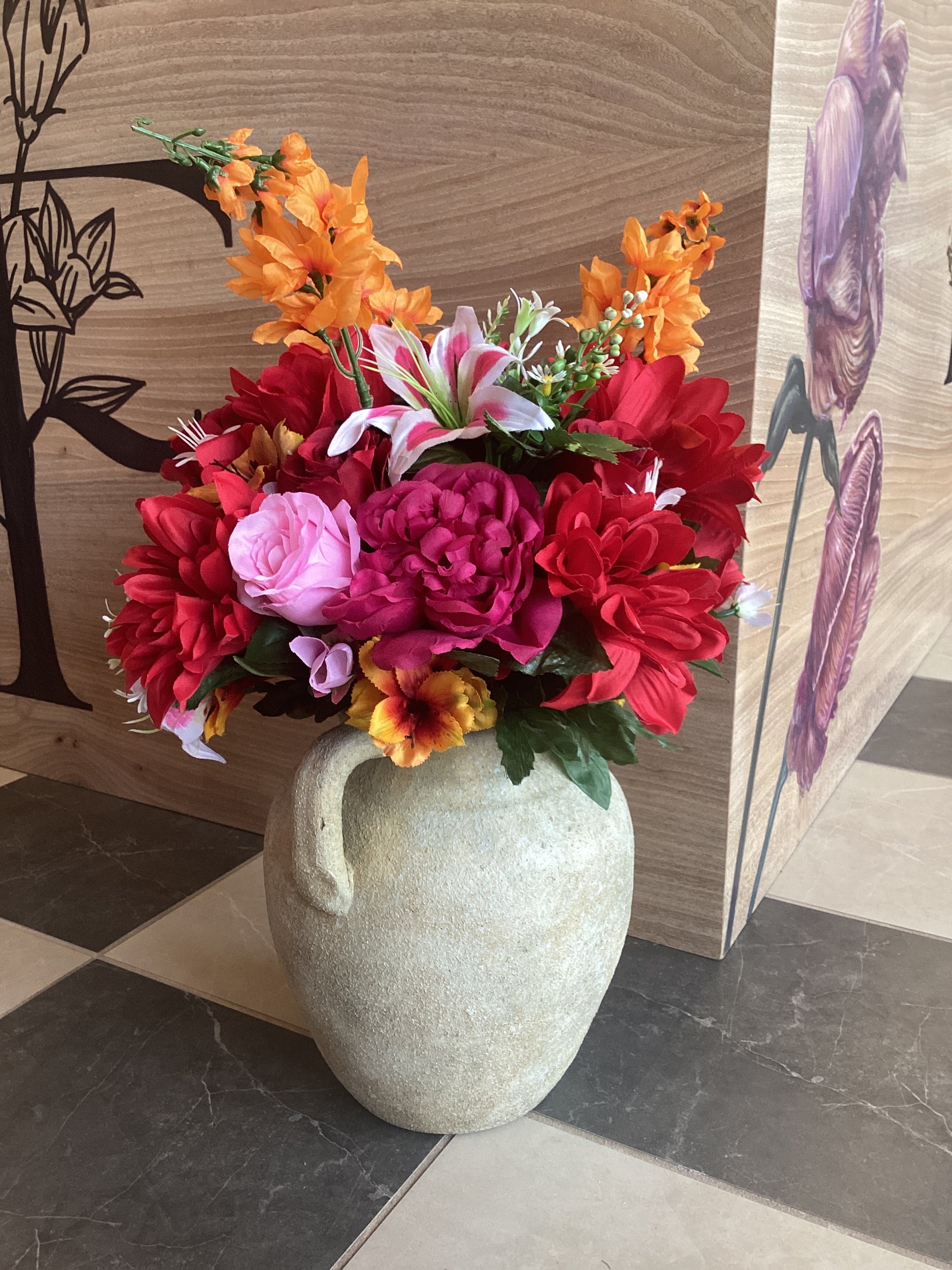Silk Arrangement in Vase