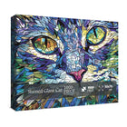 Stained Glass Puzzles Cat Puzzle 1000 Piece for Adults Colorful Animal Puzzles 1000 Pieces Funny Kitty Jigsaw Puzzle Cute Cats Puzzle as Decor