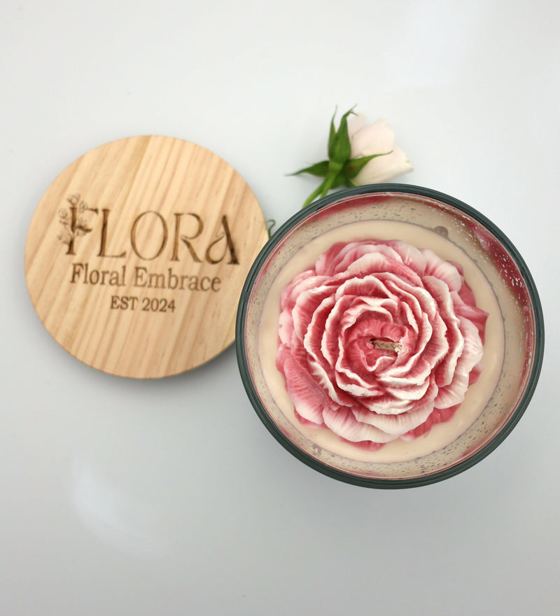 Flora Hand Poured Organic Coconut Wax Candle Flora Embrace - 16oz.
