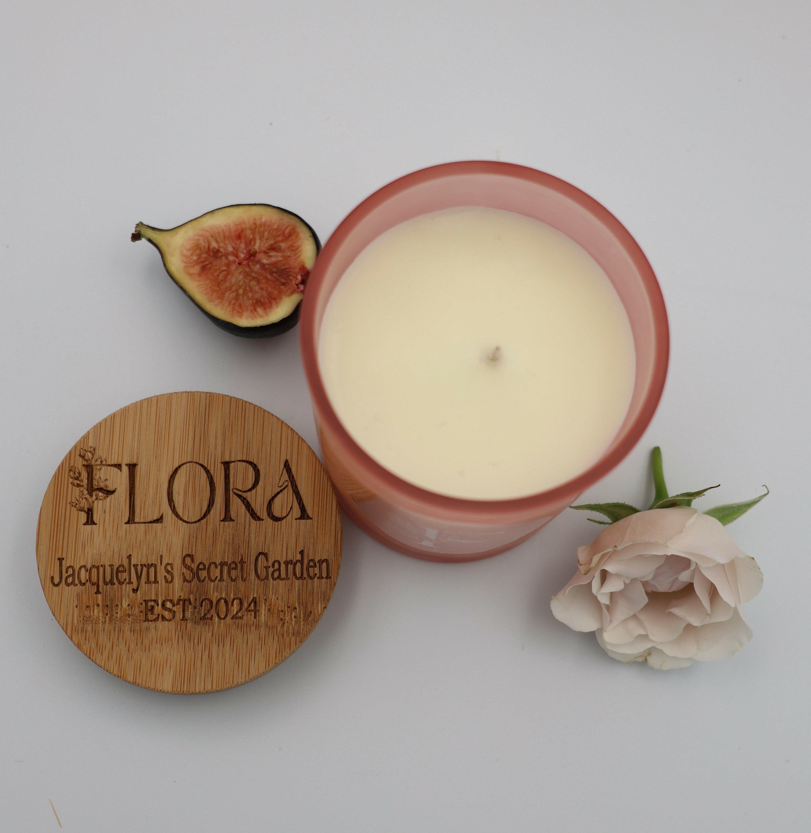 Flora Hand Poured Organic Coconut Wax Candle Jacquelyn's Secret Garden - 7oz.
