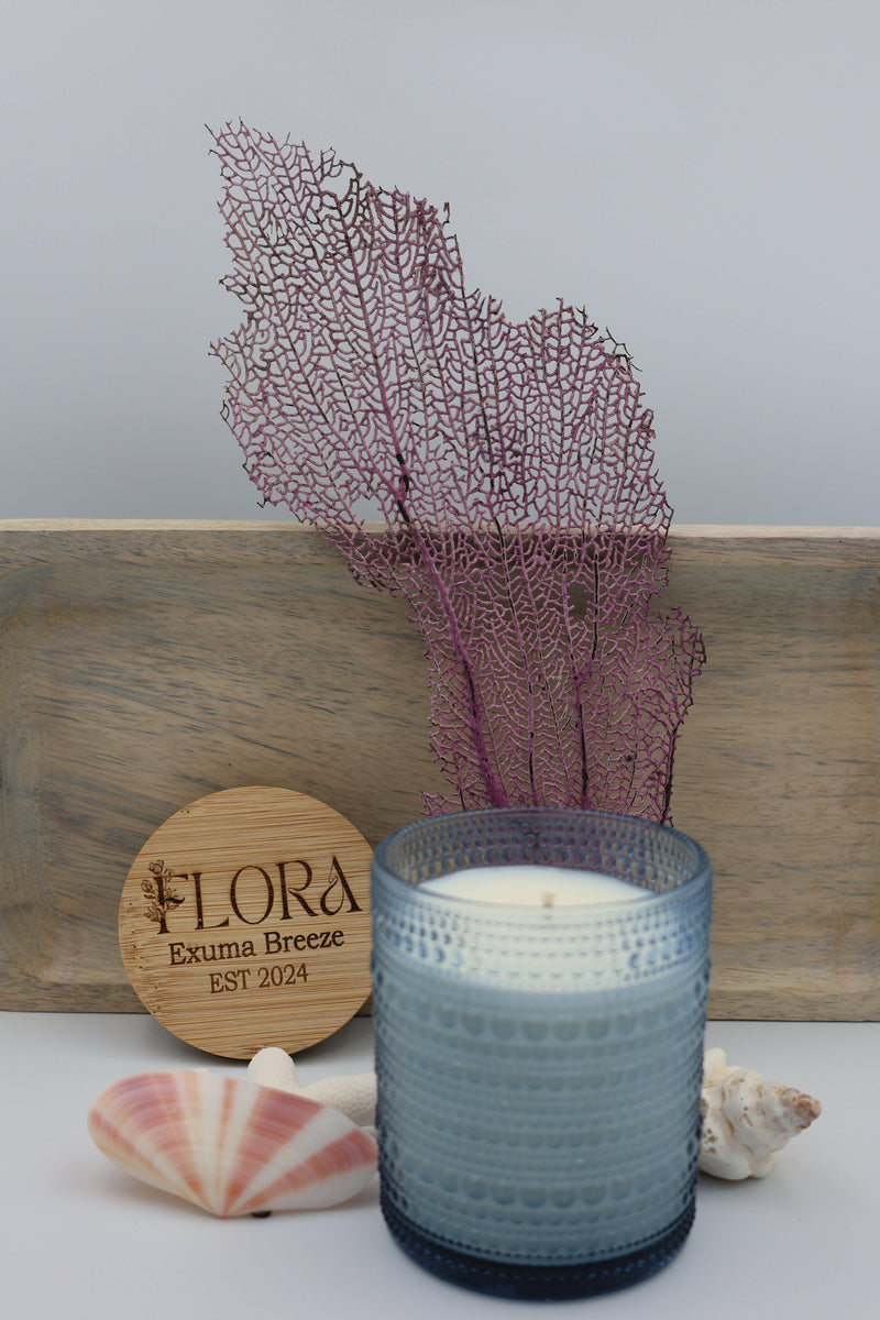 Flora Hand Poured Organic Coconut Wax Candle Exuma Breeze - 8oz.