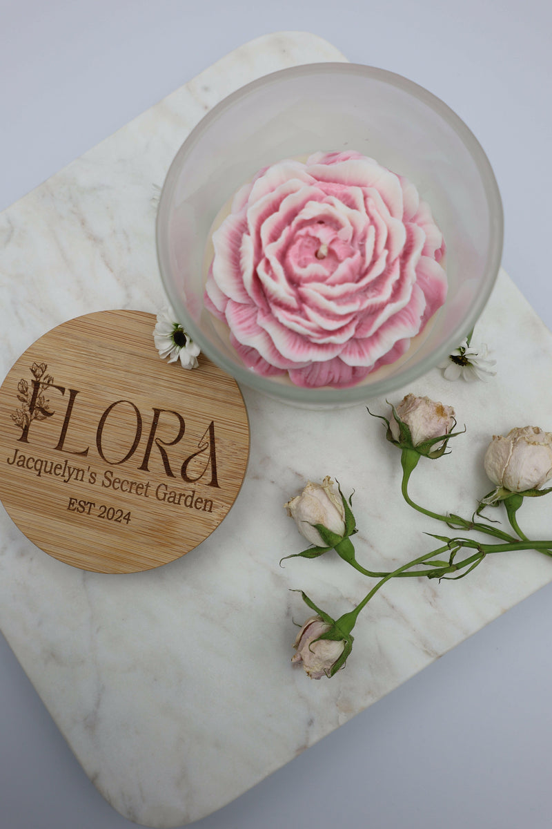 Flora Hand Poured Organic Coconut Wax Candle Jacquelyn's Secret Garden - 16oz.