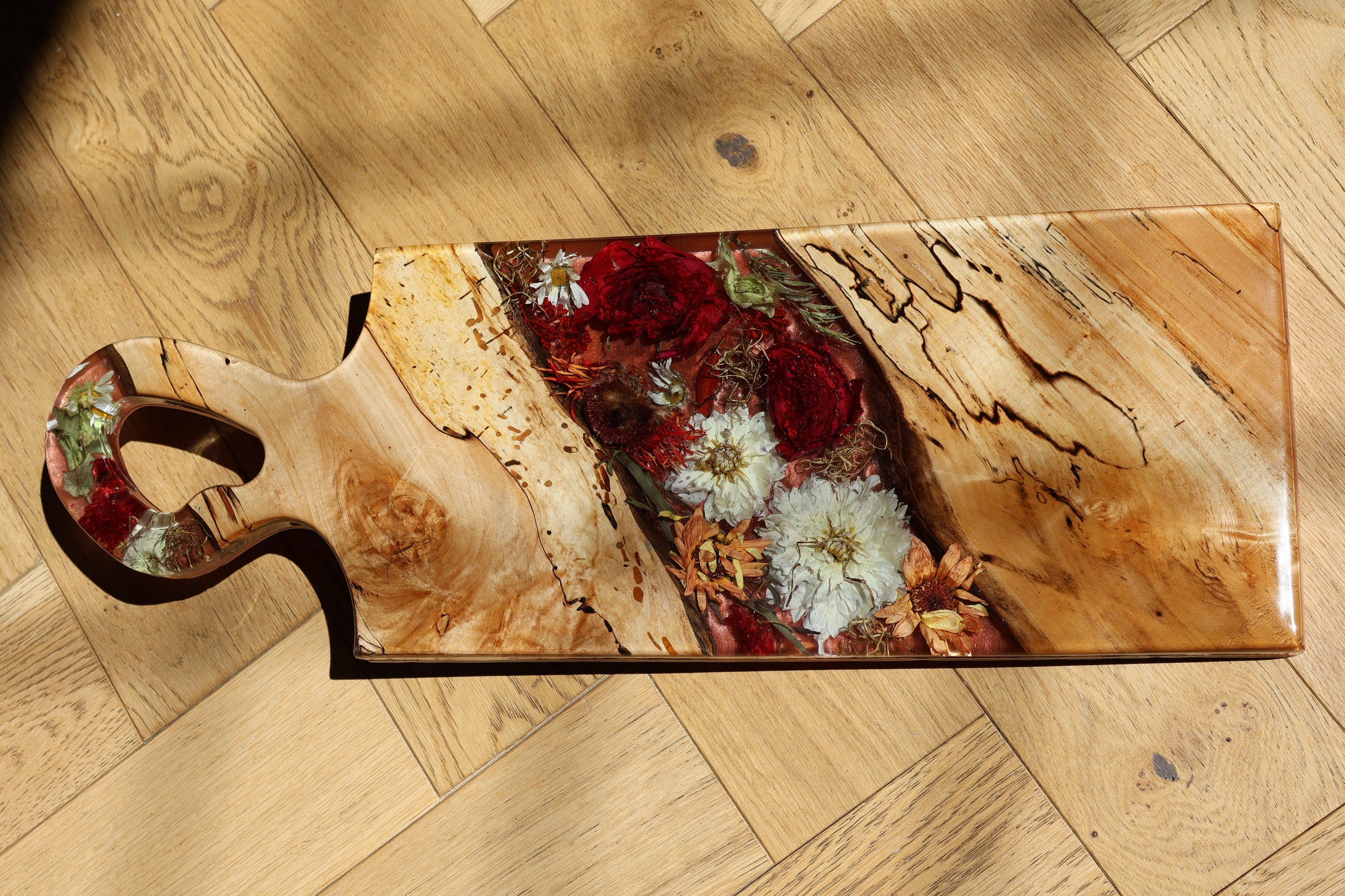 Floral Epoxy Serving Tray.