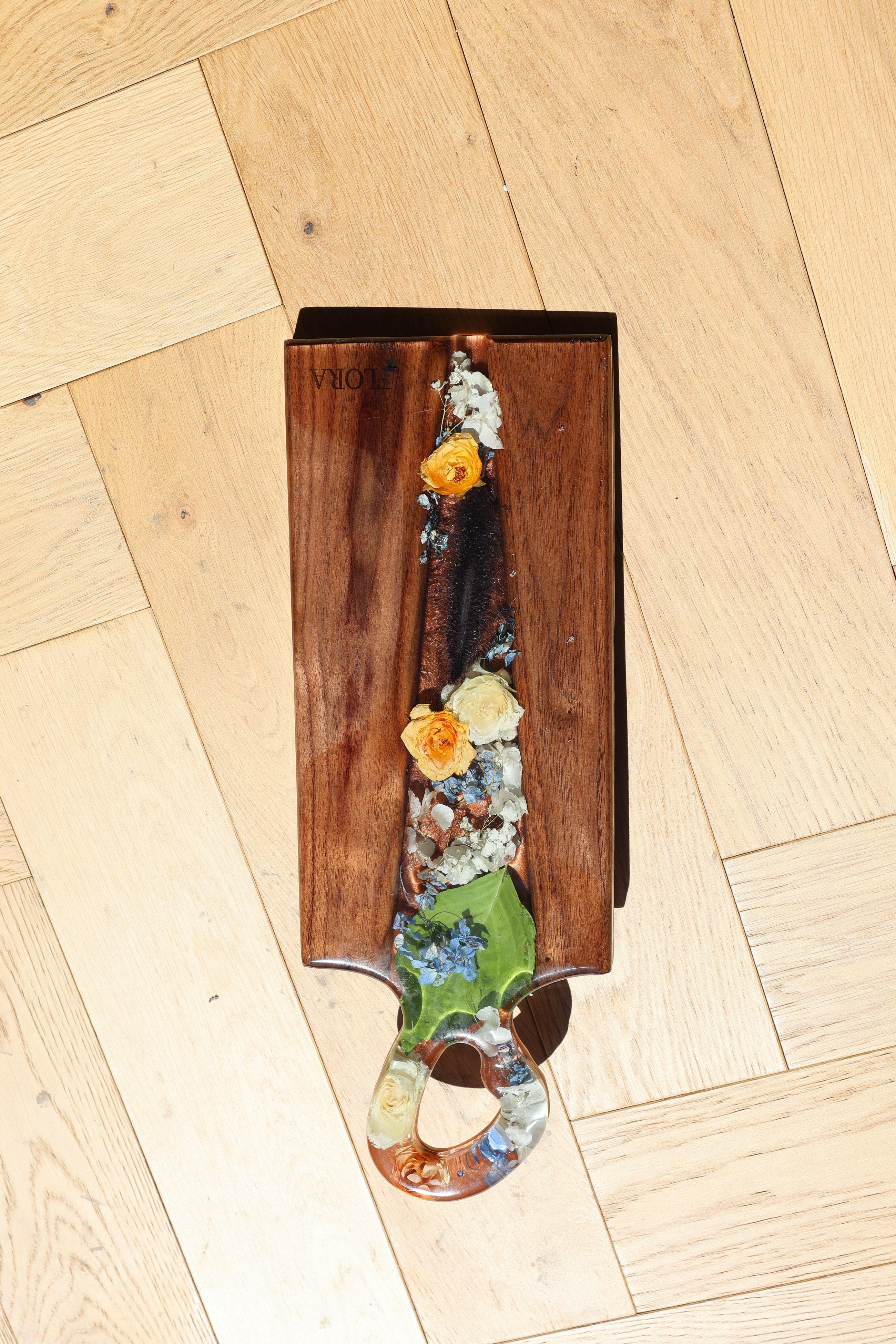 Floral Epoxy Serving Tray.