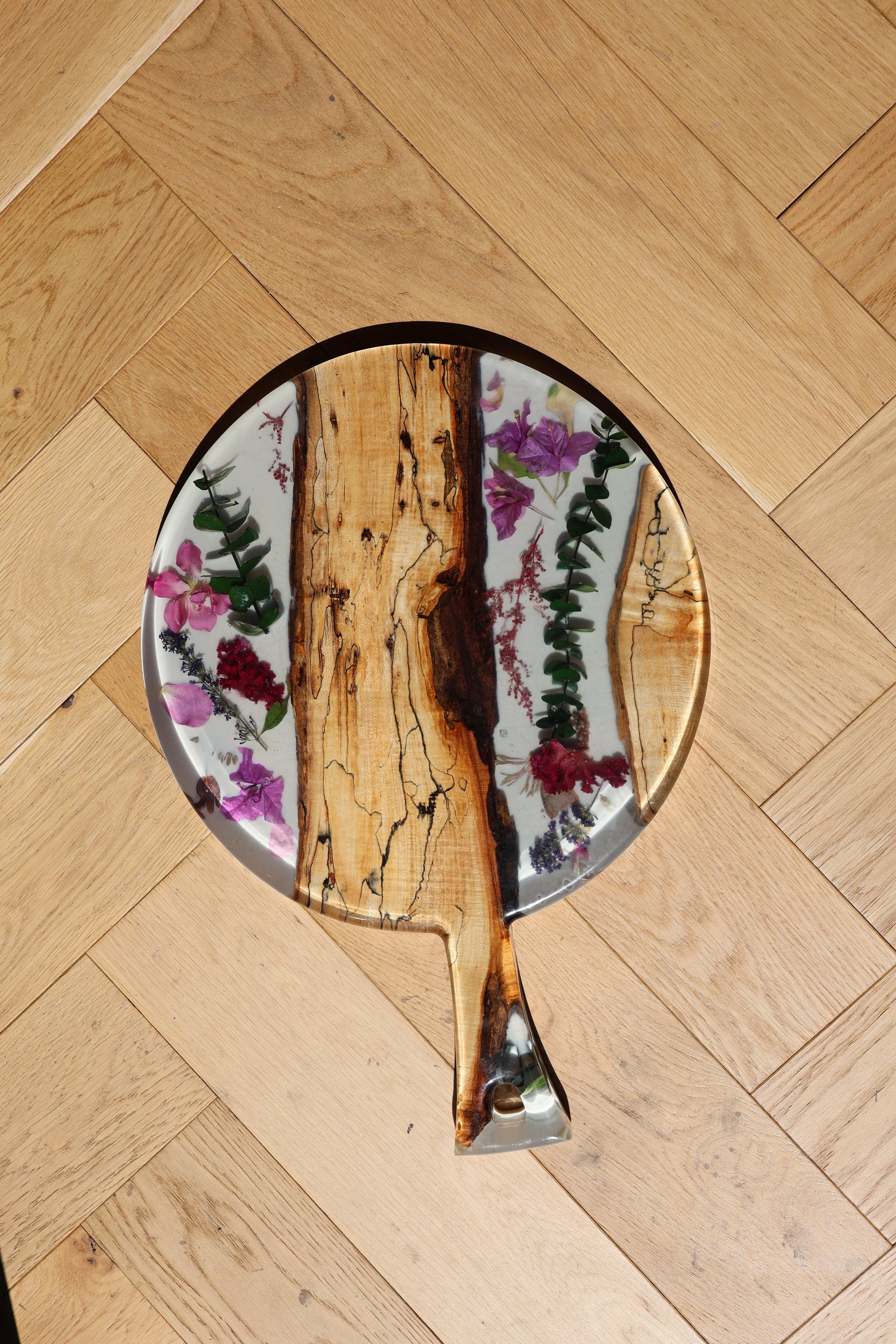 Floral Epoxy Serving Tray.