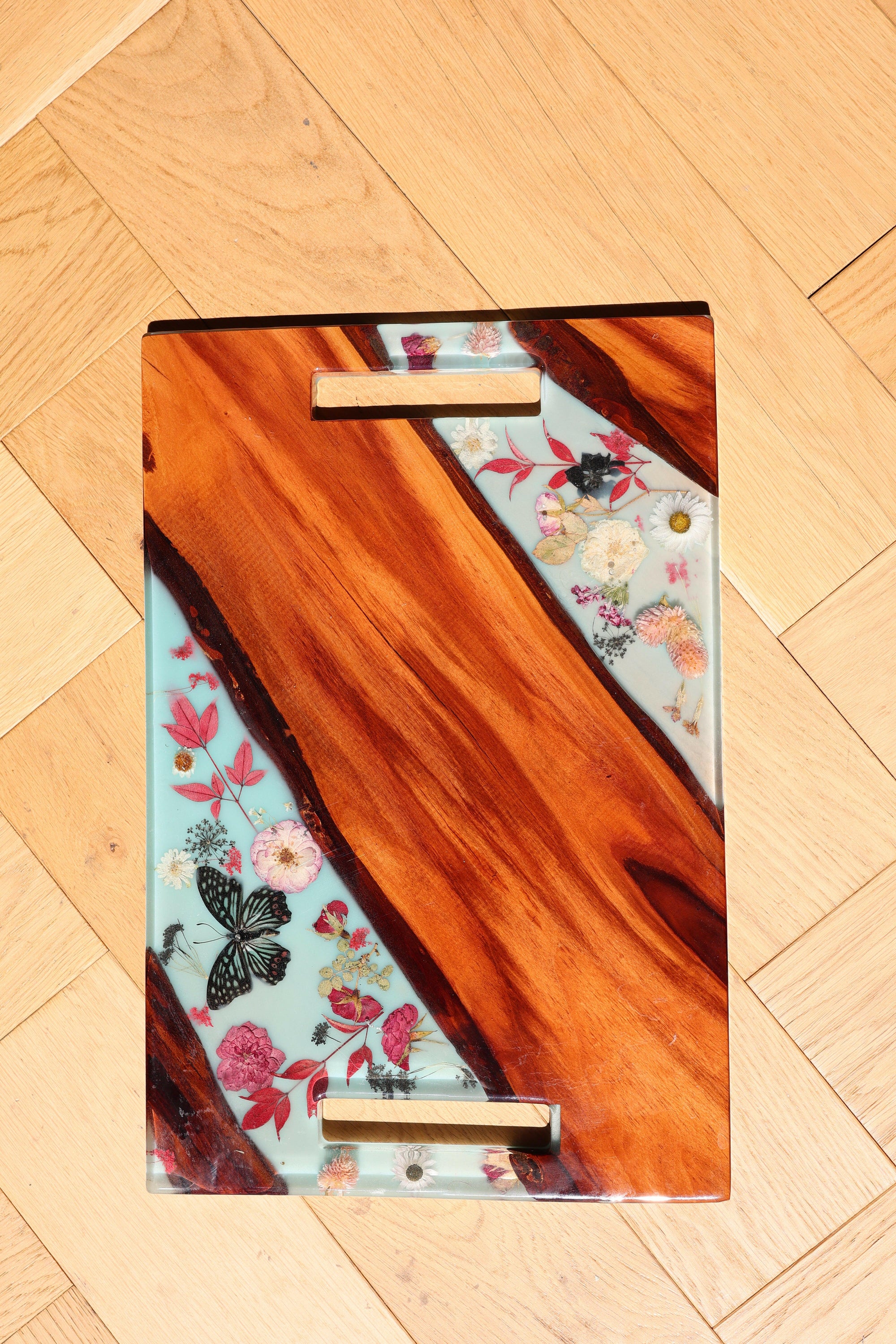 Floral Epoxy Serving Tray.