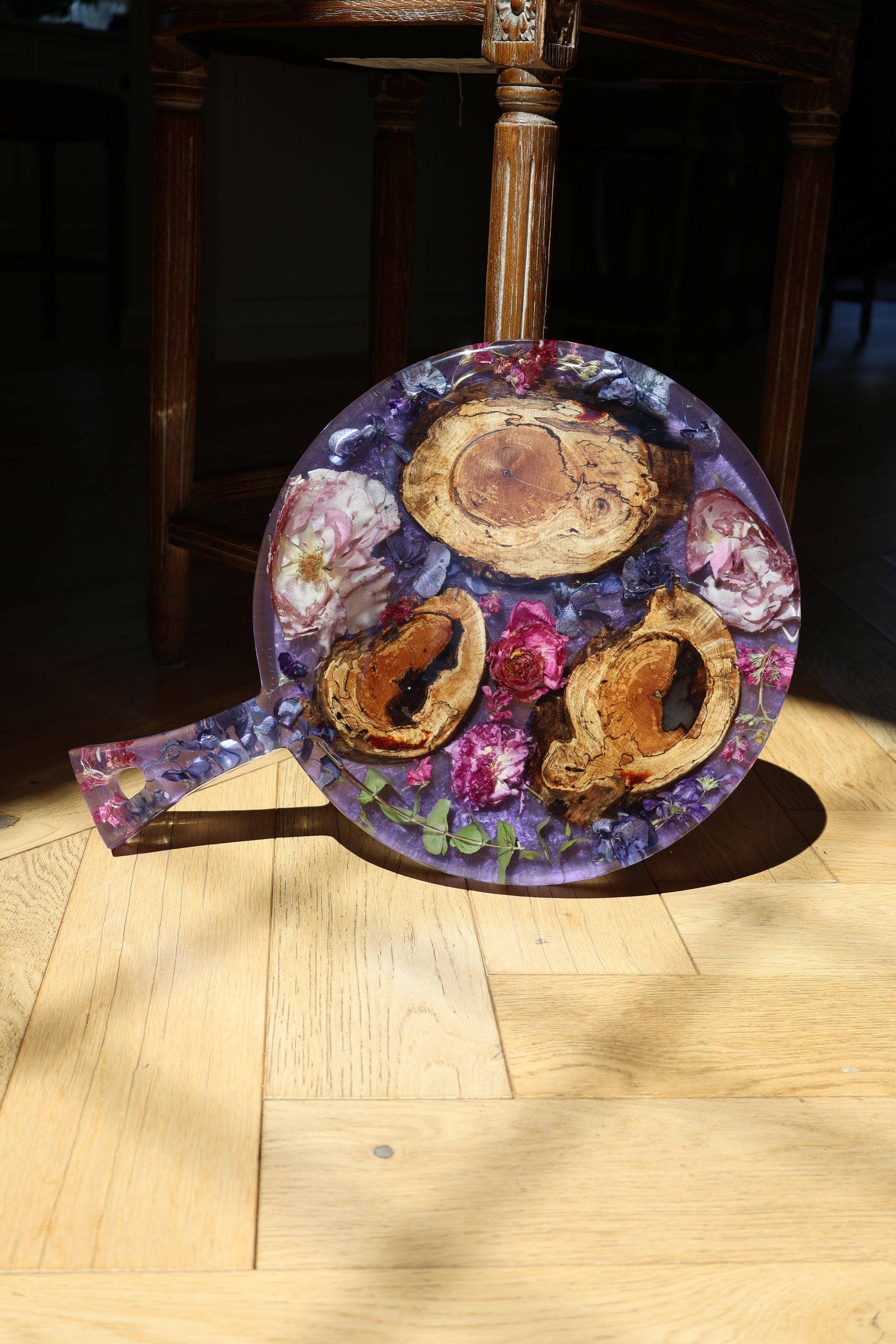 Floral Epoxy Serving Tray.
