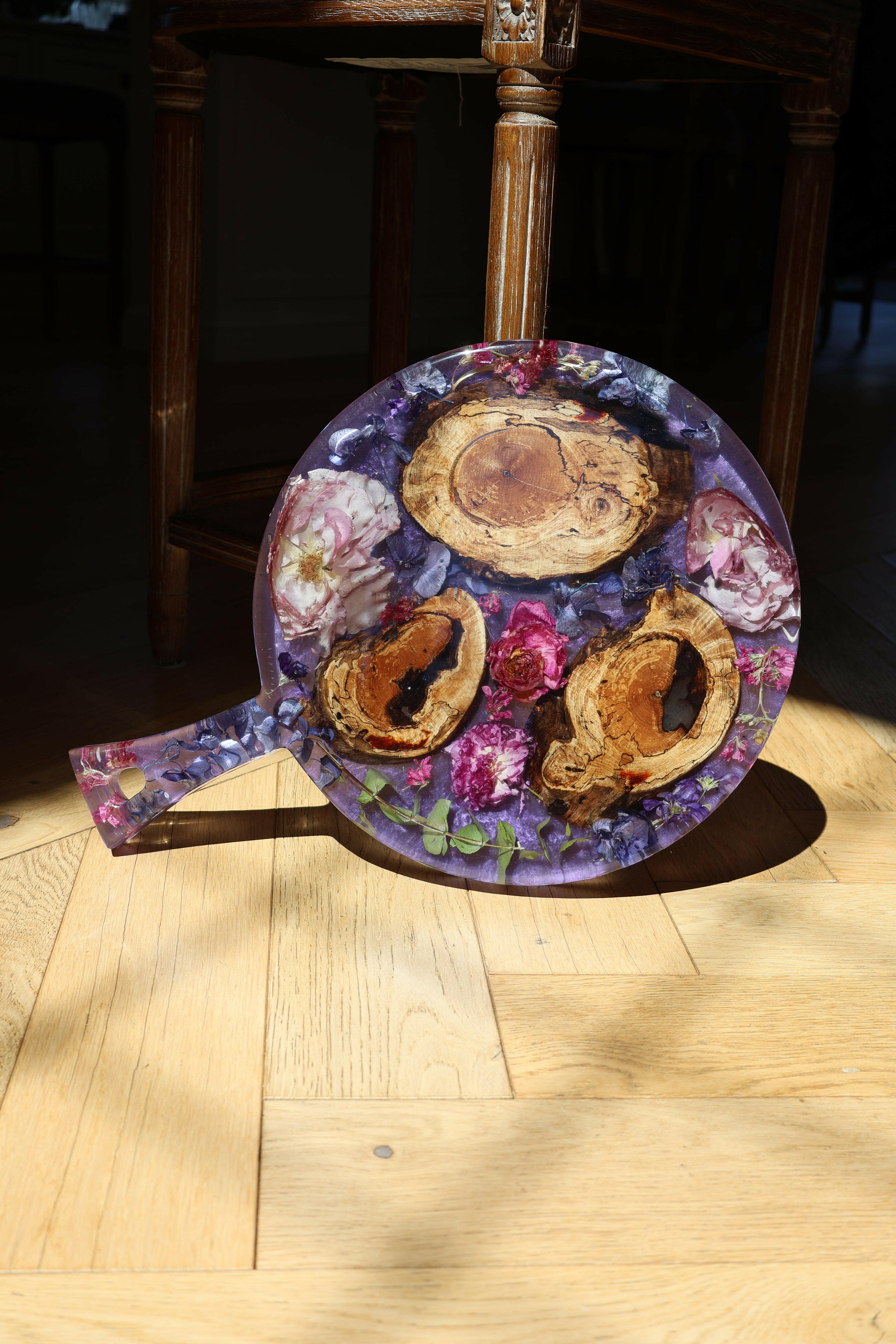 Floral Epoxy Serving Tray.