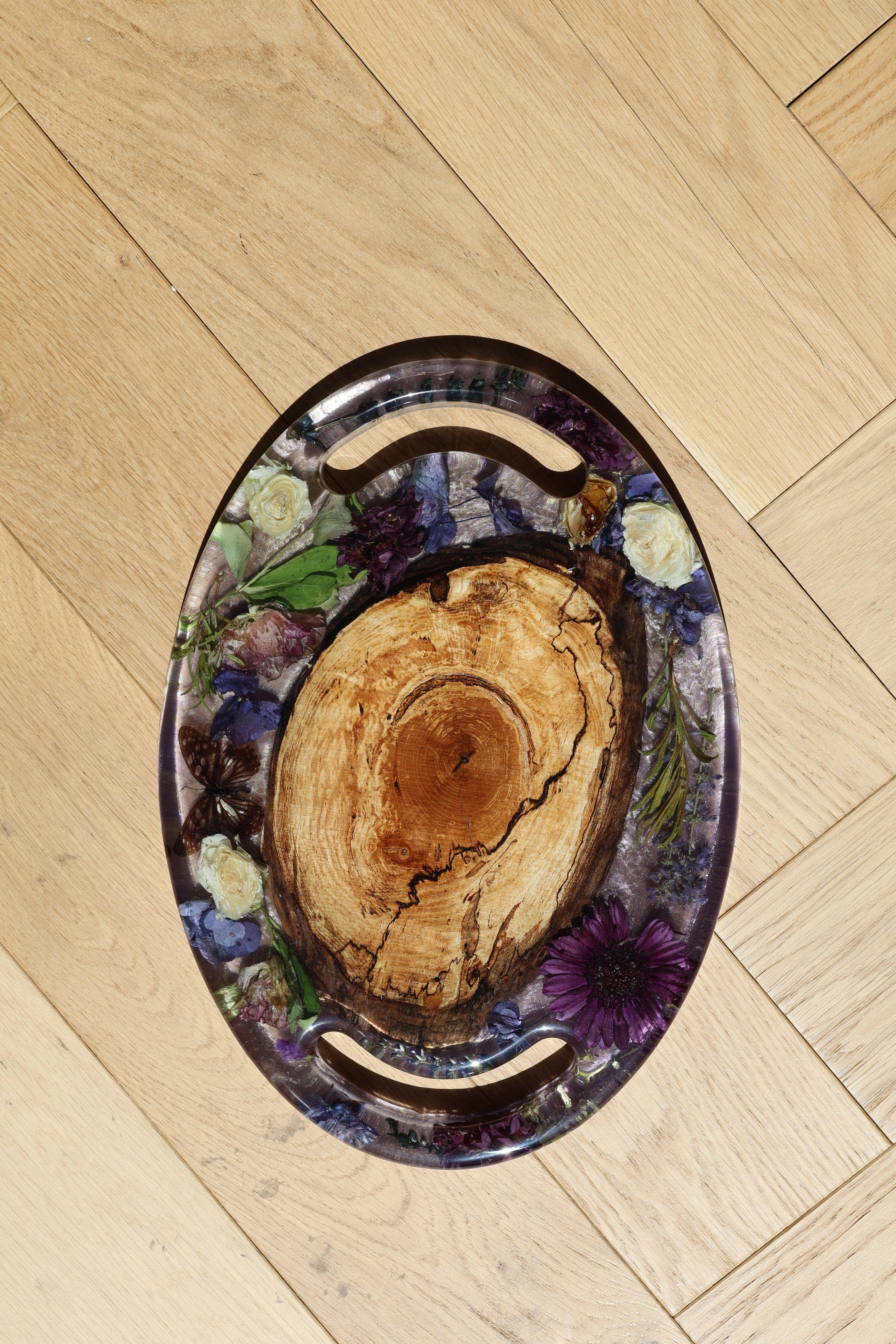 Floral Epoxy Serving Tray.