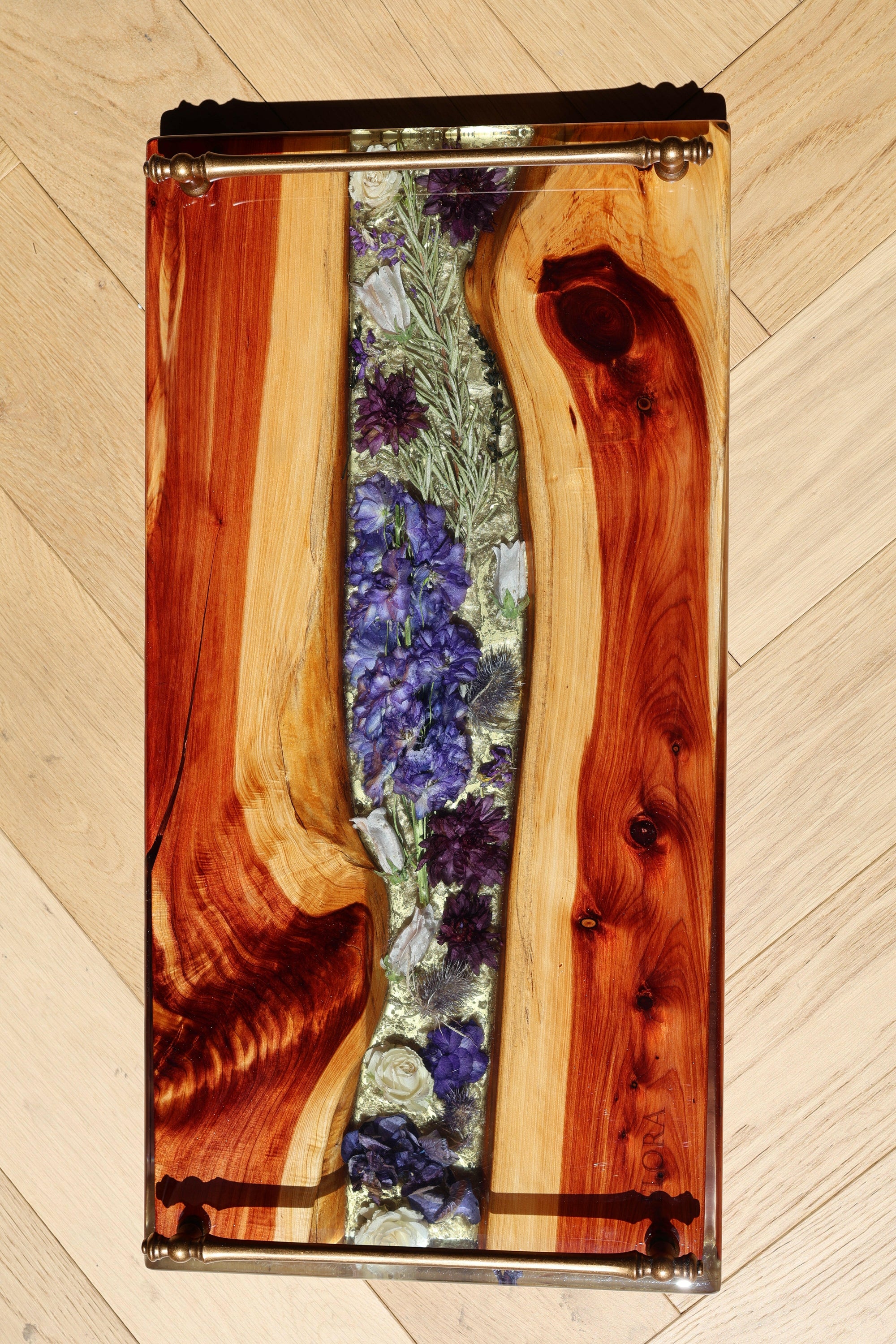 Floral Epoxy Serving Tray.