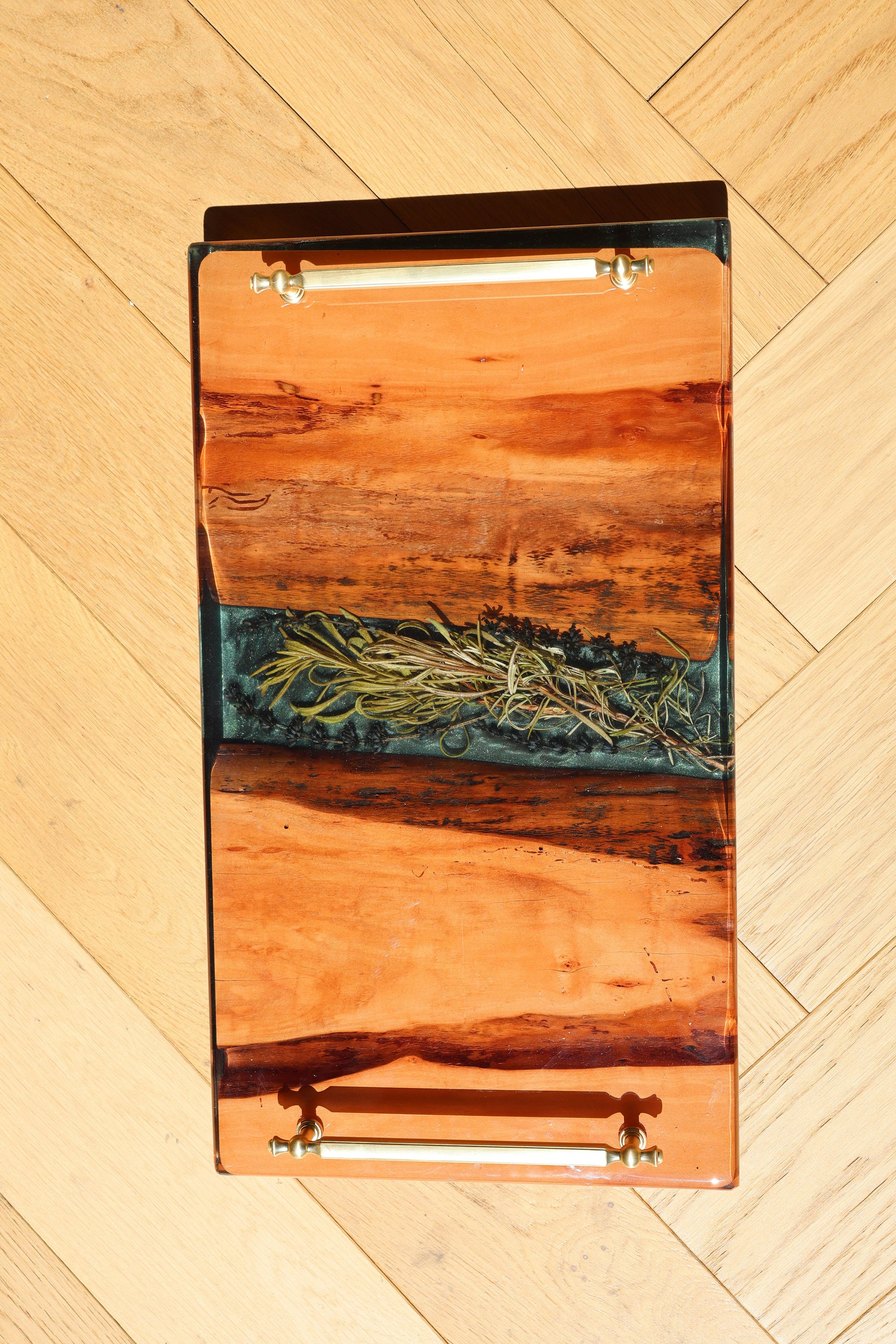 Floral Epoxy Serving Tray