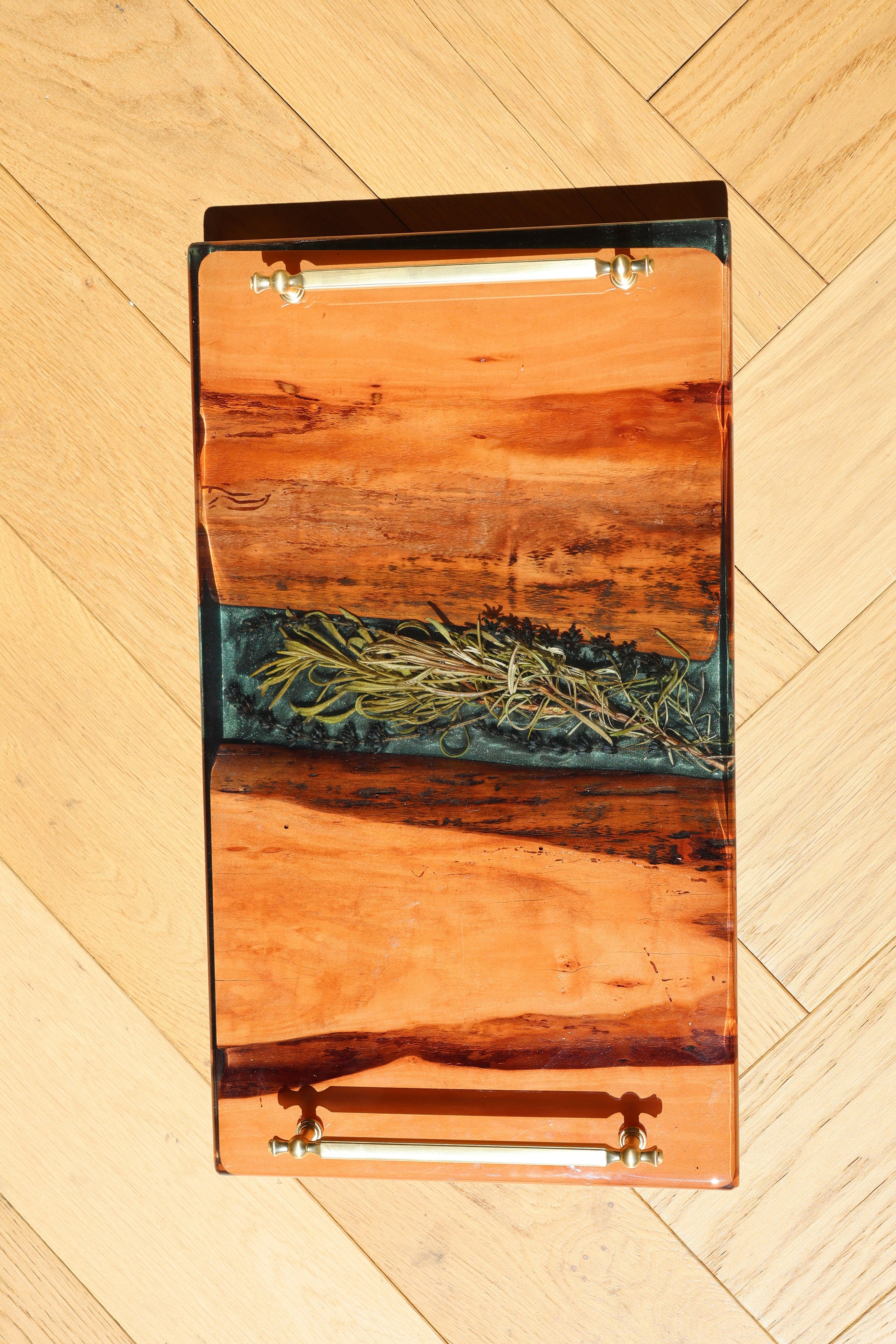 Floral Epoxy Serving Tray
