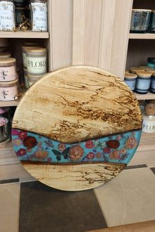 Floral Epoxy Serving Tray
