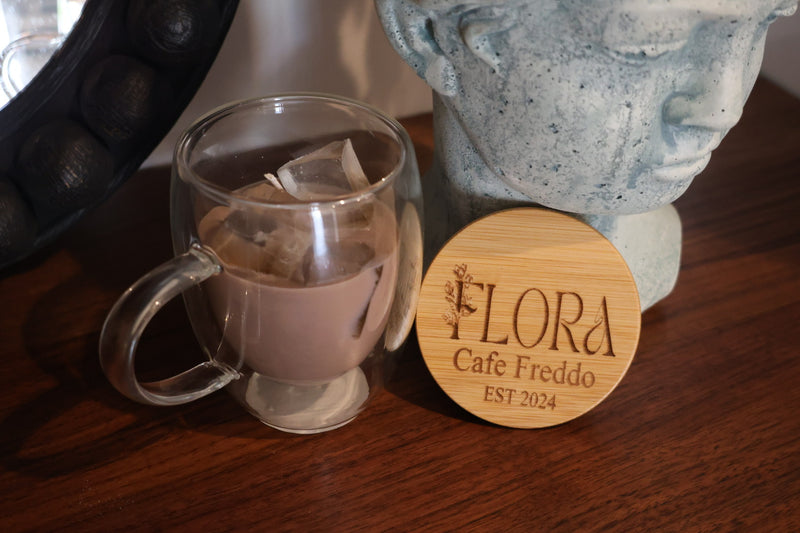 Flora Hand Poured Organic Coconut Wax Candle Cafe Freddo -12oz