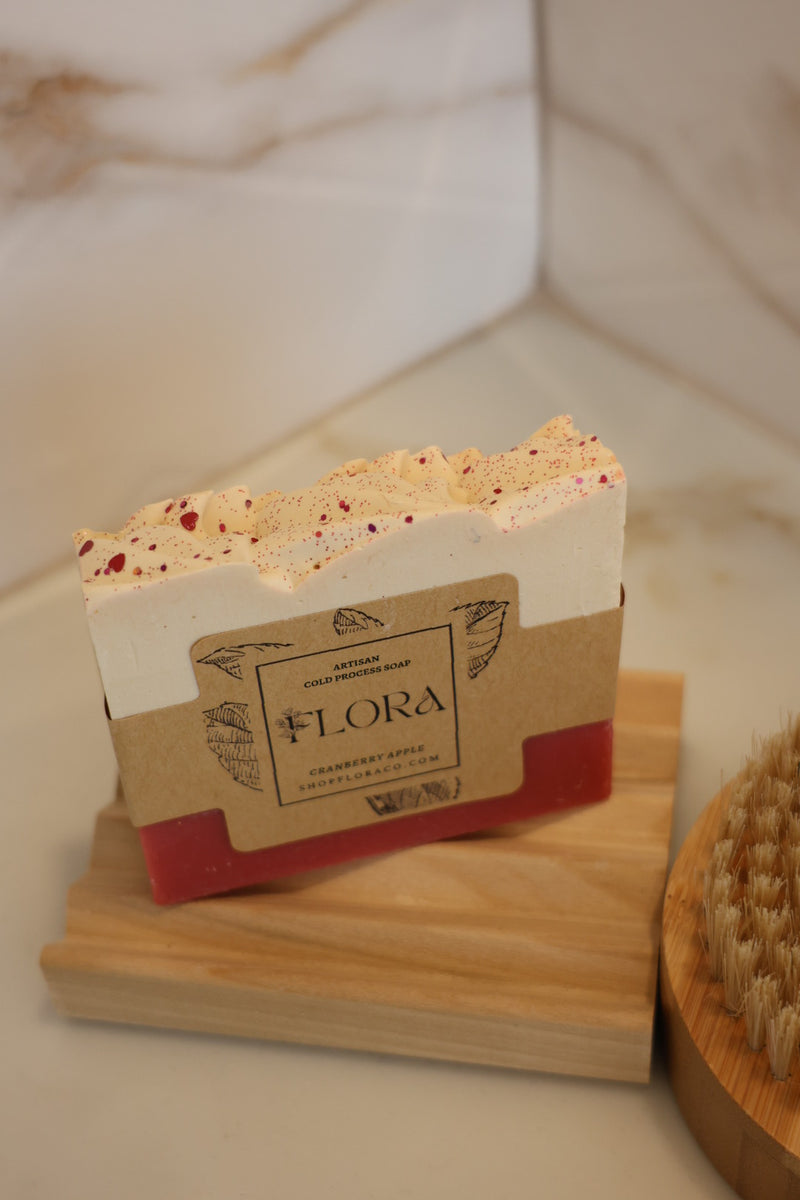 Flora Artisan Cold Process Soap - Cranberry Apple
