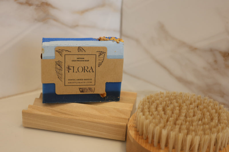 Flora Artisan Cold Process Soap - Coaster Amber Breeze