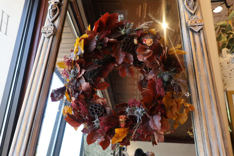 18" Autumn Dried Flower Wreath