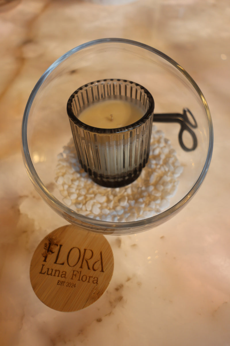 Flora Hand Poured Organic Coconut Wax Candle Luna Flora 7oz