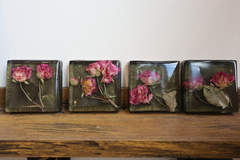 Pink Epoxy Coasters