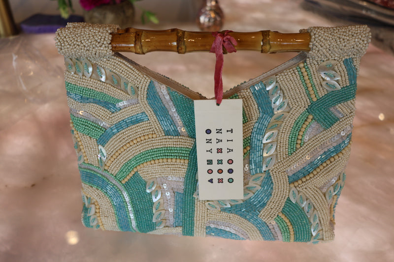 Ivory/Green/Blue/Shell Cut Out Handle