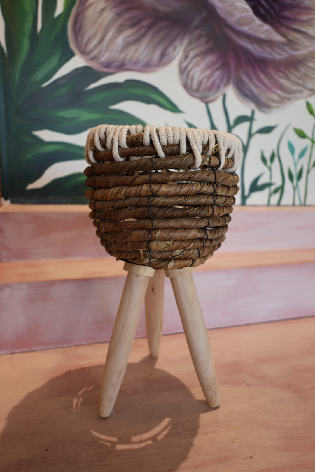 S/2 Grass & Cotton Roll Basket