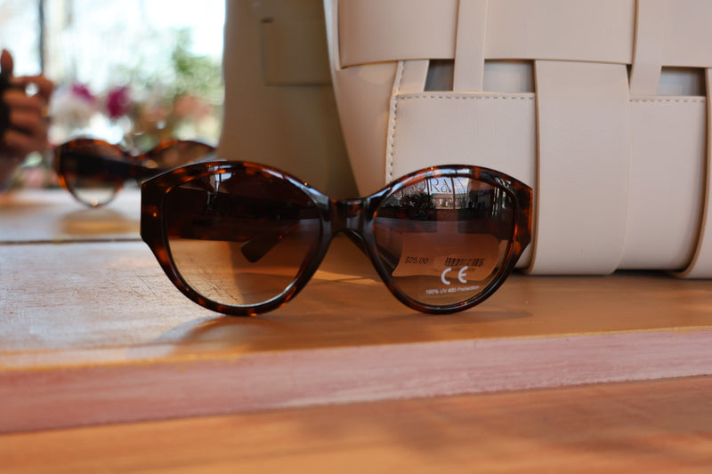 Oval Tortoise Shell Sunglasses