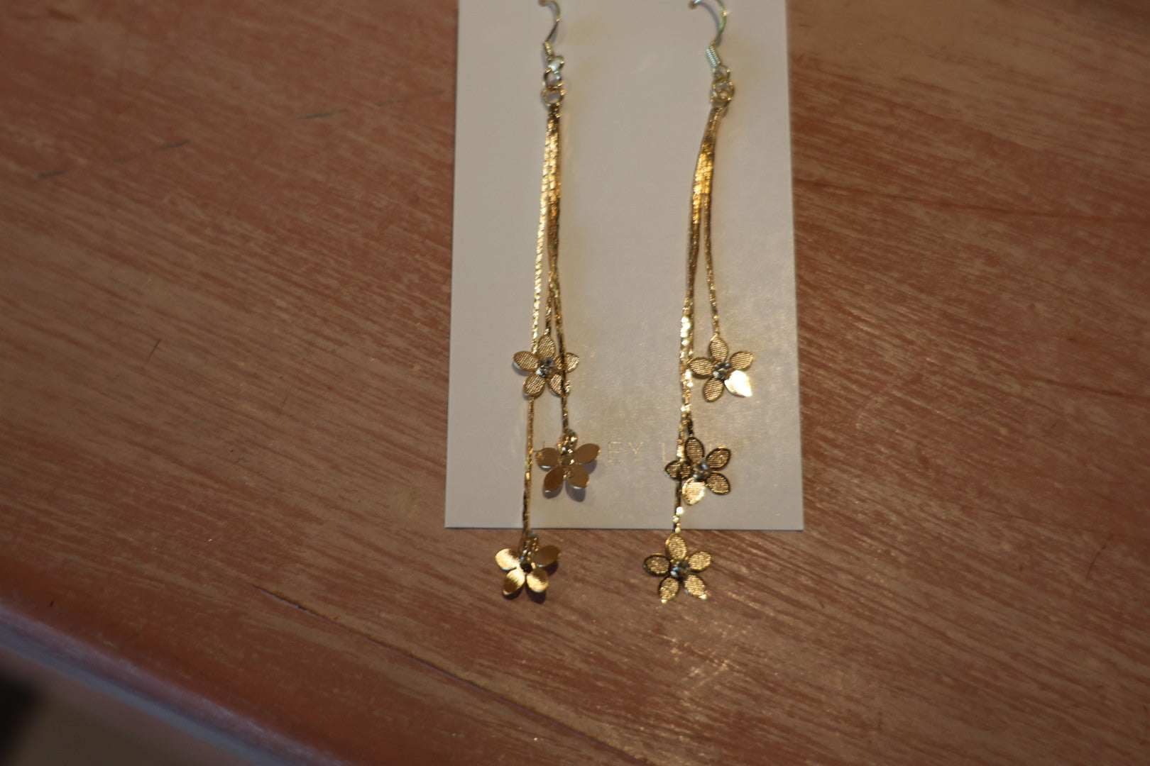 Honey Lou Gold & Crystal Floral Earring
