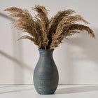 Vaseking 10.8 Inch Ceramic Rustic Antique Vase Minimalist Unique Style Decorative Vase for Home DecorLarge Flower Vase for Living Room Table Wedding Shelf Bronze