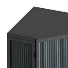 Floor Conical Cabinet With Tempered Glass Door And Storage Shelves, Suitable For Bathroom, Living Room, Bedroom Unavailable Platforms- Temu