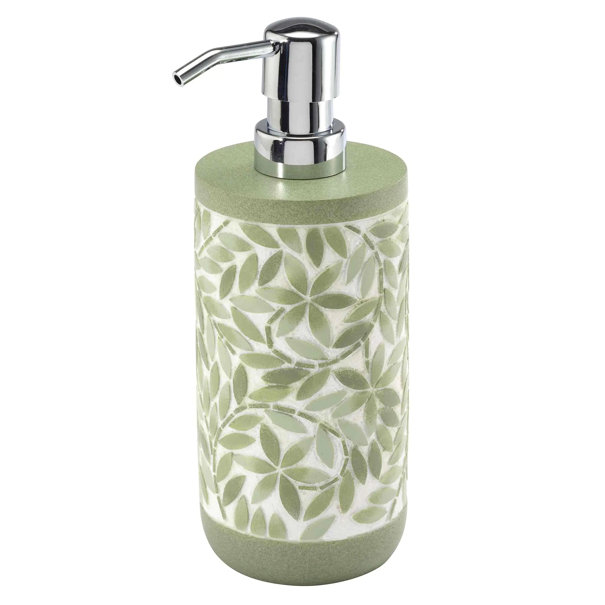 Avanti Linens - Lotion Pump/Soap Dispenser Resin Countertop Accessories Guest Bathroom Essentials (Stratford Collection Green)