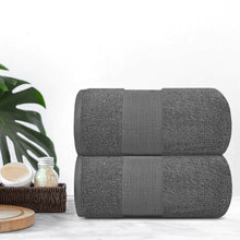 Resort Collection Soft Bath Sheet Towels 35x70 in Oversize 2 Pack Smoke Grey.