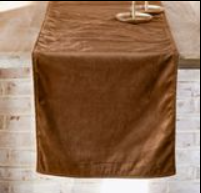 72" NUTMEG VELVET TABLE RUNNER