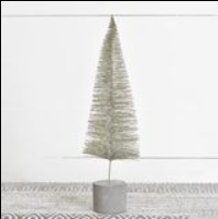 15.75" GREY OLIVE METAL TREE