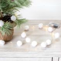 86.6" LED FLUFFY BALL WIRE LIGHTS