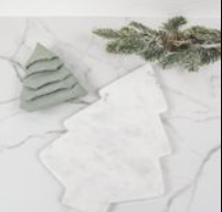 14" MARBLE TREE SERVING BOARD