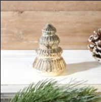 3.5" GOLD GLASS DECO TREE